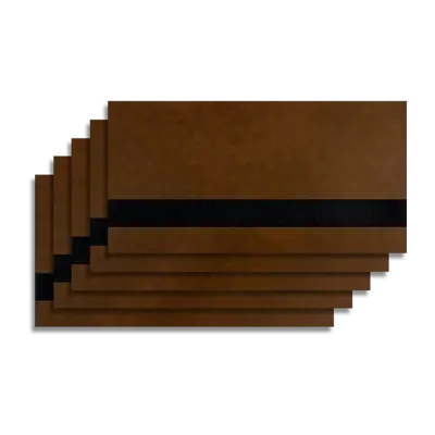 24" x 12" - Laserable Sheets - Faux Leather Chocolate/Black Fabric - Heat Applied Backing