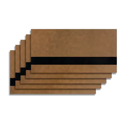 24" x 12" - Laserable Sheets - Faux Leather Sandstone/Black Fabric - Peel & Stick Backing