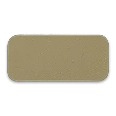 Pack of 25 - 3.625" x 1.625" - Blank Rectangle Patch - Tan Fabric with Embroidered Tan Border - Industrial Backing