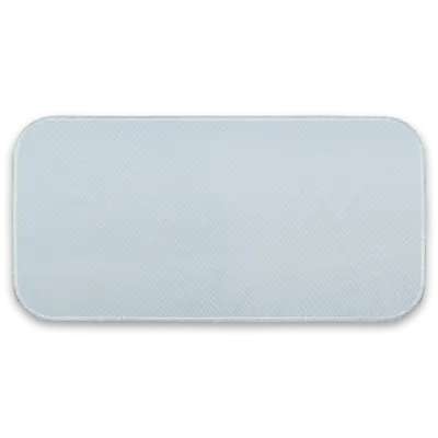 Pack of 25 - 4" x 2" - Blank Rectangle Patch - White Fabric with Embroidered White Border - Industrial Backing