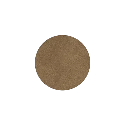 Pack of 25 - 2" - Blank Circle Patch - Faux Leather Sandstone/Black - Heat Applied Backing