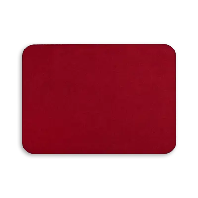 Pack of 25 - 3.5" x 2.5" - Blank Rectangle Patch - Faux Suede Red Passion - Heat Applied Backing