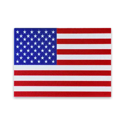 Pack of 25 - 2.5" x 1" - Official United States Flag Patch - Flexstyle® Textured - Peel & Stick Backing