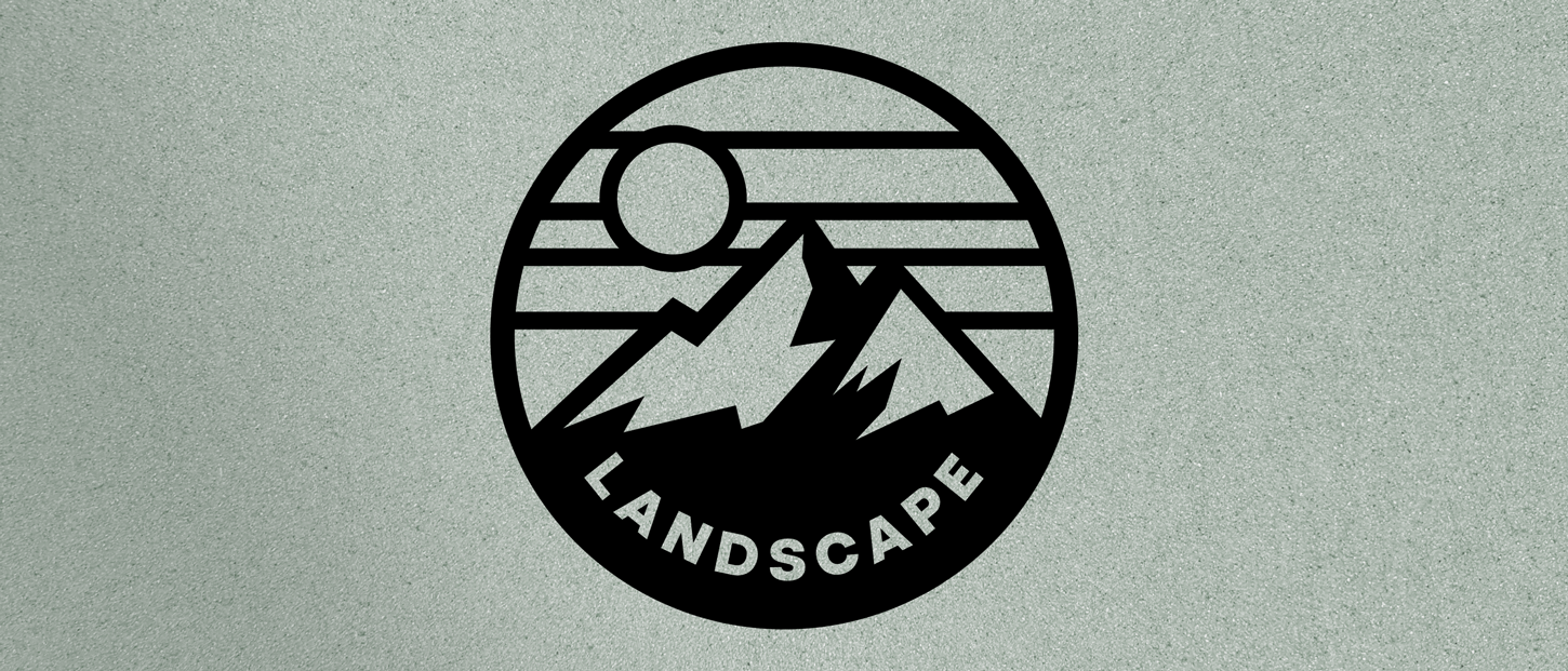 Black Plotter Cut Transfer mountain landscape