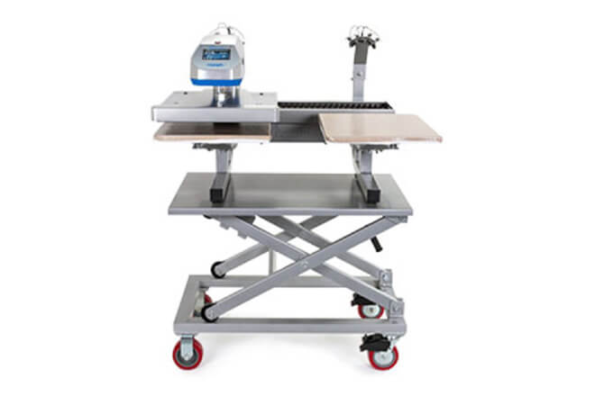 Scissor Cart with Fusion heat press on top