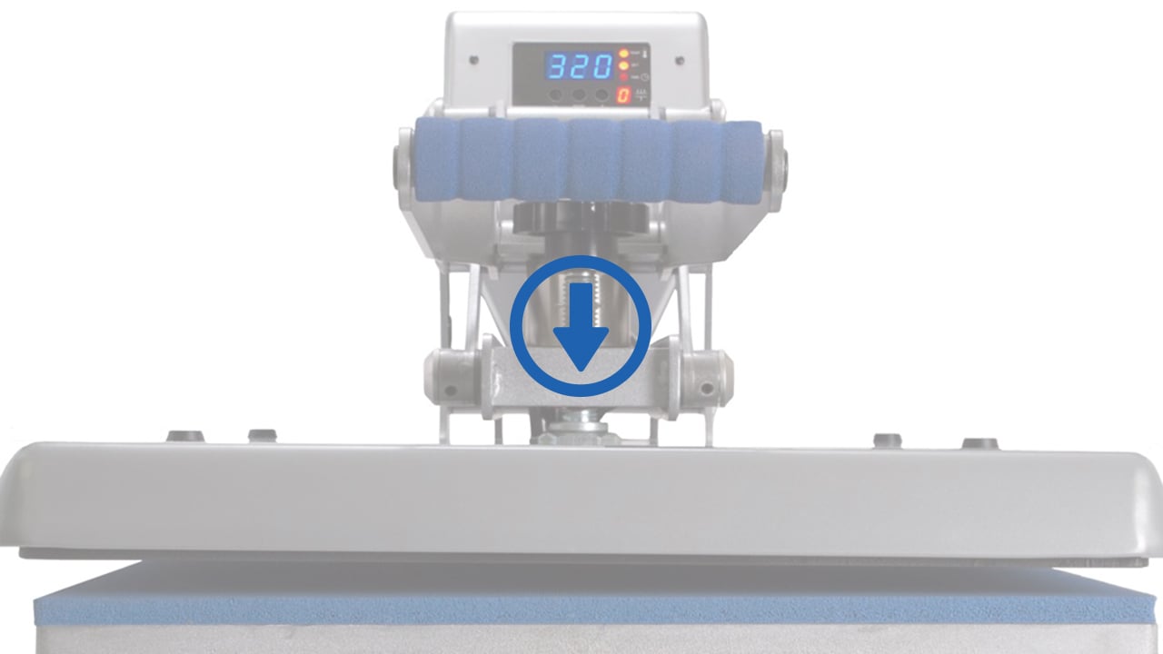 Hotronix Hover Heat Press with download arrow