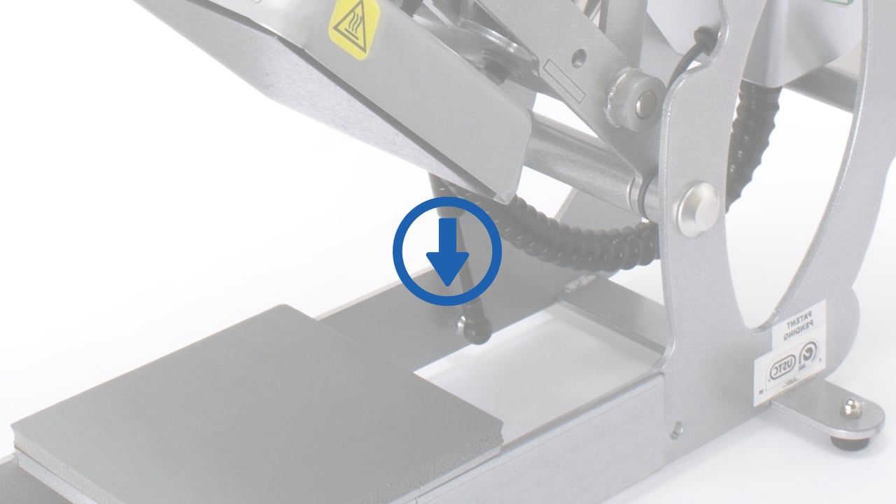 Hotronix LowRider Heat Press with download arrow