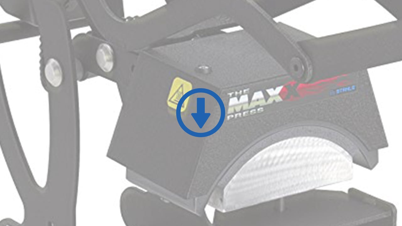 Hotronix Maxx Digital Cap Heat Press with download arrow