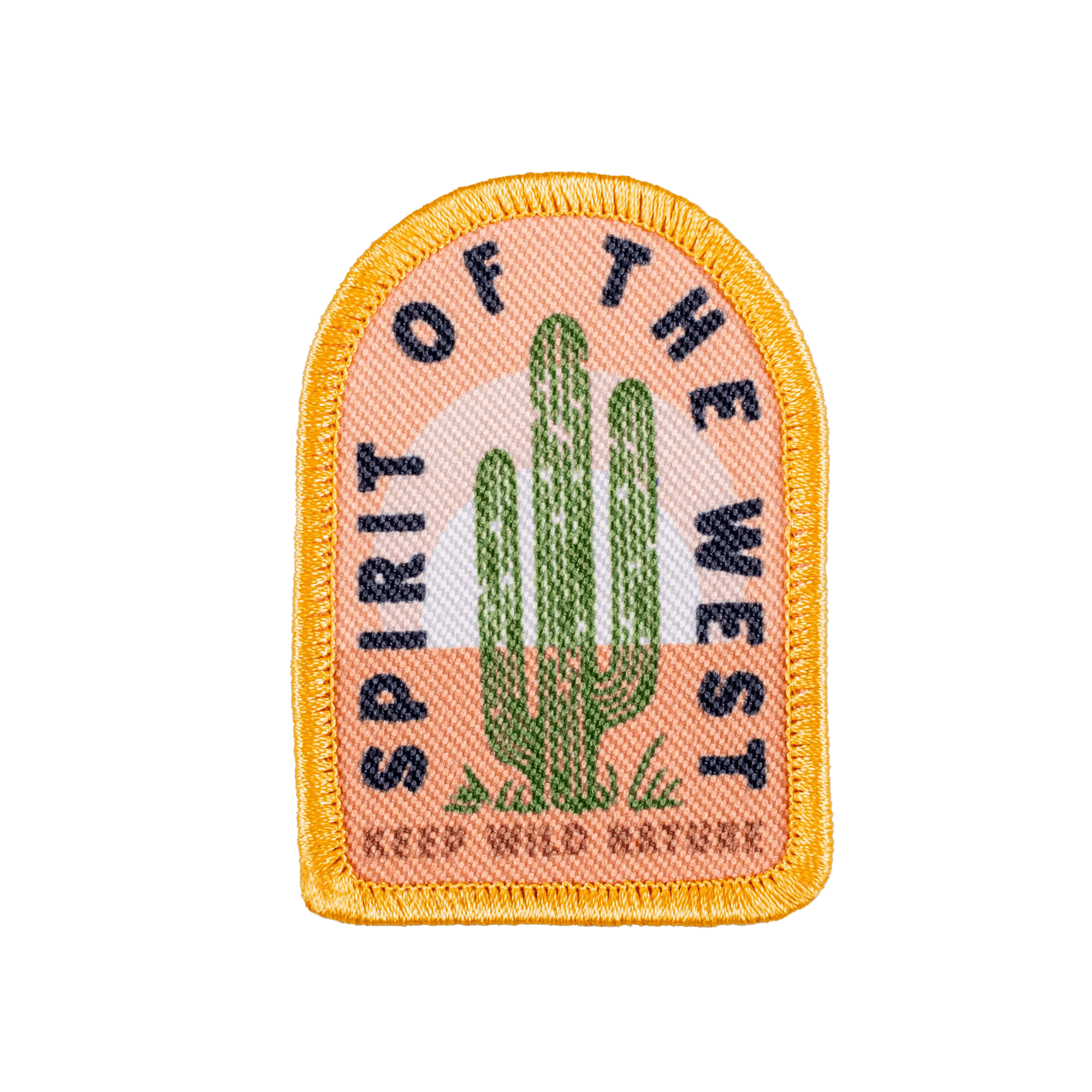Sublimated, Spirit of the West, Keep Wild Nature patch with a cactus