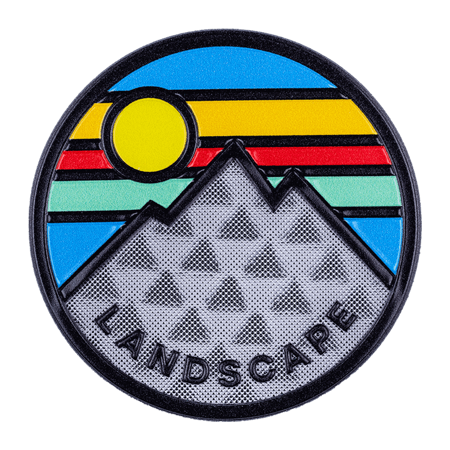 FlexStyle Holographic Flat mountain landscape emblem